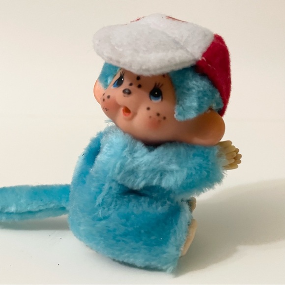 Vintage Monchichi Finger Hugger Monkey Mini Toy Canada Hat - Picture 16 of 16